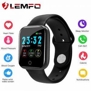 I buy אלקטרוניקה LEMFO I5 Smart Watch Men Women Heart Rate Blood Oxygen Pressure Fitness Bracelet