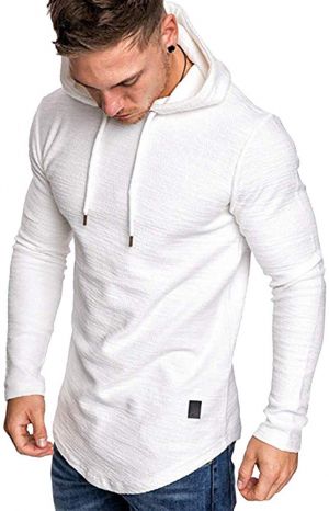 I buy בגדים lexiart Mens Fashion Athletic Hoodies Sport Sweatshirt Solid Color Fleece Pullover