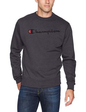 I buy בגדים Champion Men&#039;s Graphic Powerblend Fleece Crew