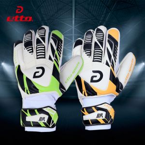 Etto Quality Non-slip Wear Resistant Football Goalkeeper Gloves Men Soccer Training Latex Goalie Gloves Size 8/9/10/11 HSG415