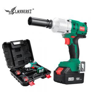 LANNERET 18V Brushless Cordless Impact Electric Wrench  300-600N.m Torque Household Car/SUV Wheel 1/2" Socket Wrench Power To